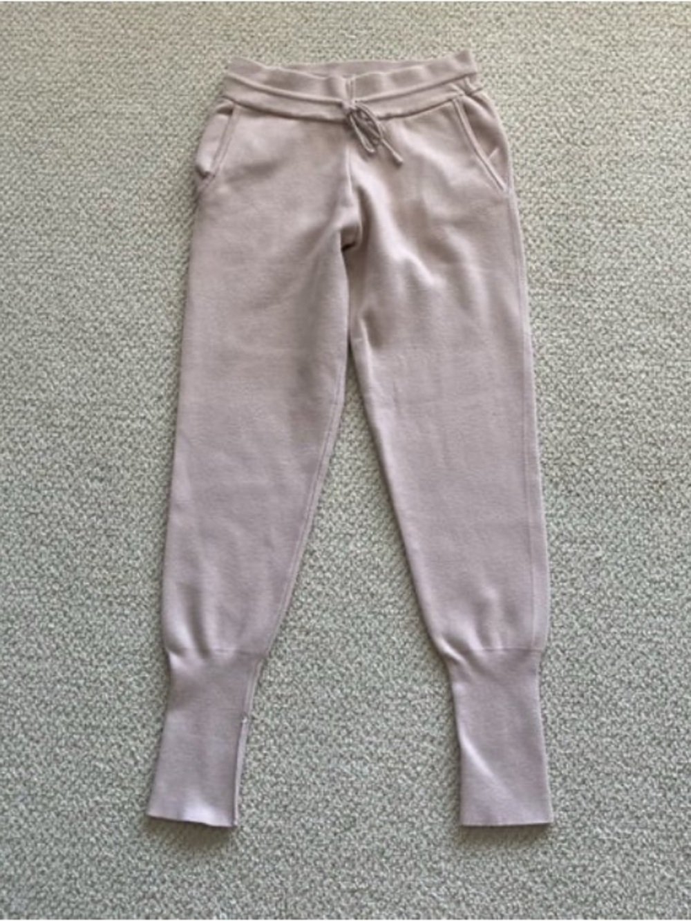 Zara Light Brown Joggers Sweatpants Pants Stretchy Textured Size Medium GUC